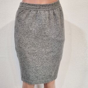 Classiques Merino Wool & Angora Hair Blend Elastiqur Waist Band Skirt Sz M